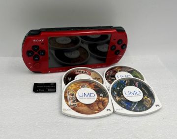 1円〜⑤【動作確認済み】SONY ソニー PlayStation Portable PSP-3000 ラディアントレッド PSP 本体 4GB UMD 三國無双/モンハン等 ＃③12