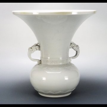 【治】時代平戸焼　龍耳花瓶☆高さ 27.8ｃｍ 花入 置物 壷 (検索：古作 時代 古い 古平戸 時代品 三川内焼 横石嘉助 中里茂右衛門)BCS07