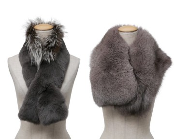 SMI6640▼2点セット トゥモローランド ビームス フォックスファー&times;ラビットファー フォックスファー ティペット ショール