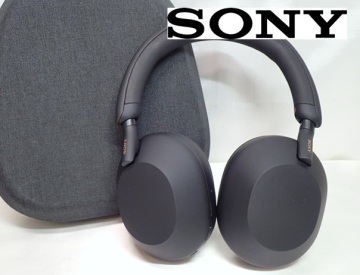 3021[A]動作品♪SONY◆ソニー/WH-1000XM5 ワイヤレスヘッドホン ヘッドフォン/ノイズキャンセリング/ブラック/YY2954/ケース付き