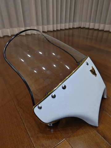 東京風防 ブラックコンドルシールド 希少 ホワイト 当時 旭風防 コミネ キジマ イノウエ BEET JMC CB400F GS GT Z2 CB750 FX XJ CB250T GSX