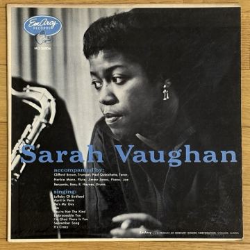 US / 小ドラマー / 両面銀環あり / 片YMG / Sarah Vaughan / ジャケ裏Blue Back / EmArcy MG-36004 / Clifford Brown / Roy Haynes