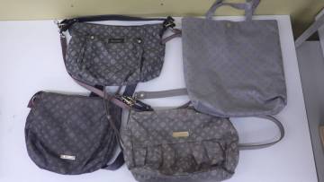 russet ラシット モノグラム柄 総柄 ナイロン トートバッグ ハンドバッグ ショルダーバッグ レディース 婦人 4点おまとめ 激安1円スタート