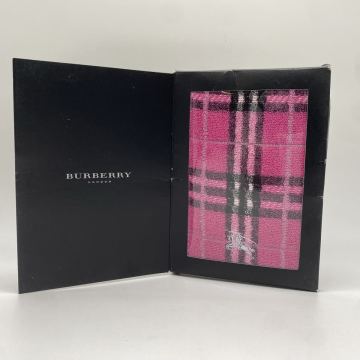 ■【売り切り】BURBERRY/バーバリー タオルハンカチ ノバチェック柄 ピンク 箱劣化 未開封