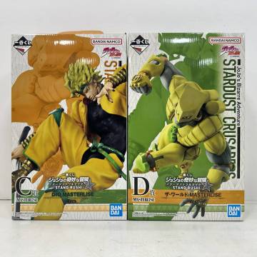 07w1422★1円~ 一番くじ ジョジョの奇妙な冒険 STAND RUSH! C賞 ディオ/D賞 ザワールド 2個セット MASTERLISE フィギュア 中古品