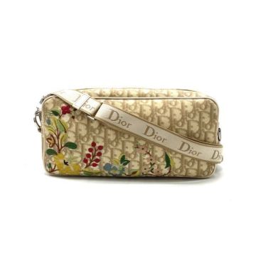 1円 良品 Christian Dior クリスチャンディオール フラワー レザー ショルダー バッグ fY01205A