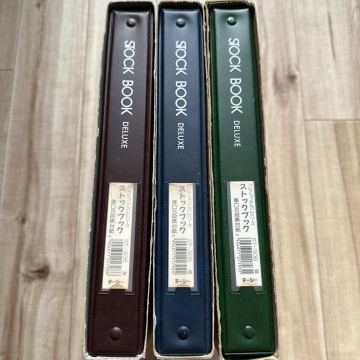 テージー 切手収納用アルバム 追加式　 ST-308 厚口8段黒台紙　台紙10枚 20ページ 3冊セット ケース有り