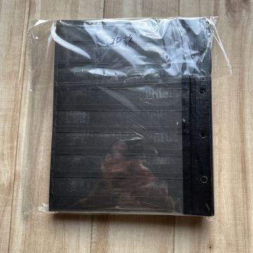 テージー追加用　切手収納　厚口8段黒台紙　20枚