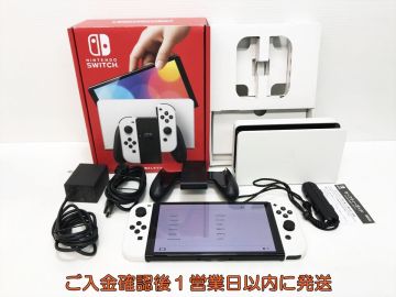 【1円】任天堂 Nintendo Switch 有機ELモデル 本体/箱 セット ホワイト ゲーム機本体 初期化/動作確認済 スイッチ M04-043yk/G4