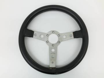 2254 カー用品祭 モモ ステアリング プロトタイプ ハンドル 黒 ブラック シルバースポーク MOMO prototipo コレクション 趣味 自宅保管品