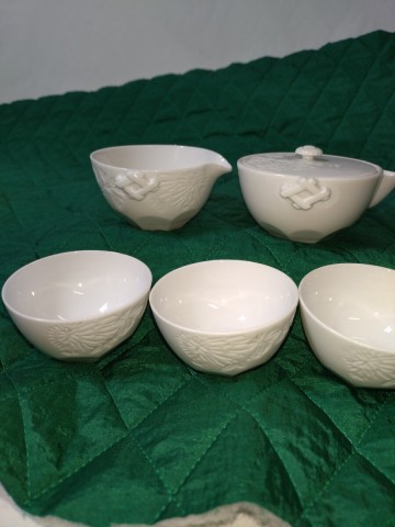 白磁 出石焼 煎茶道具 煎茶茶碗　宝瓶