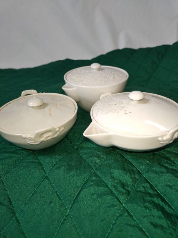 白磁 出石焼 宝瓶 煎茶道具3点