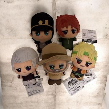 ジョジョの奇妙な冒険 スターダストクルセイダース ちびぐるみ 空条承太郎、花京院典明、ポルナレフ、ジョセフ・ジョースター、DIO