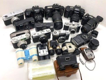 キングラム[07] ジャンク★ Nikon ニコン Canon キャノン OLYMPUS フィルムカメラ レンズ アクセサリー 双眼鏡 等 まとめ 【送料無料】@065