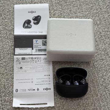 Shokz (ショックス) OpenDots ONE イヤーカフ ワイヤレスイヤホン オープンイヤー イヤホン Bluetooth 5.4 マルチポイント接続 IP54防水