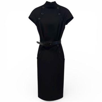 2008 Christian Dior &ldquo;3D design&rdquo; belted dress onepiece By John Galliano クリスチャンディオール ガリアーノ期 ドレス ワンピース 08