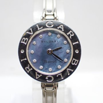 1円開始◆稼働◆ ブルガリ BZ22S Bzero1 ブルーシェル クオーツ レディース 腕時計 AF00702