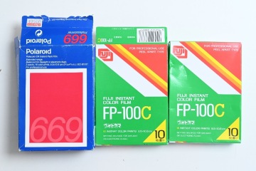 24/83/18 期限切れフィルム Polaroid 699 FUJIFILM インスタントカラーフィルム FP-100C ポラロイドカメラ