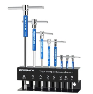 自転車内六角レンチセットT型ハンドル2/2.5/3/4/5/6/8/10 mm内六角レンチ工具セット