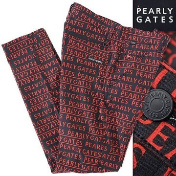 新品 3.3万 パーリーゲイツ メゾンロゴ EXストレッチ ロング パンツ 4(M) 濃紺 赤 【P24310】 メンズ PEARLY GATES ゴルフ 春 秋 ネイビー