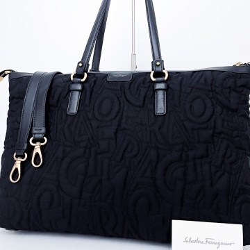 1円■未使用級■幻の逸品■希少デザイン■型崩れ無し■出回り無 Ferragamo フェラガモ トートバッグ ビジネス A4 メンズ レディース レザー