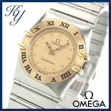 1円～ 相場高騰 3ヶ月保証付き 磨き済み 美品 本物 人気 OMEGA オメガ コンステレーション ミニ K18 コンビ レディース 時計