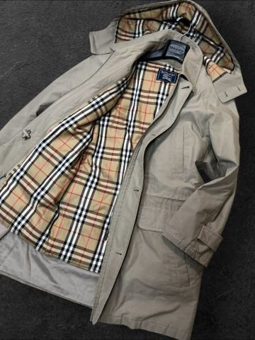 BN10 極美品!!!定価22万 BURBERRY LONDON/バーバリー 最高級水鳥天然ダウンコート ライナー コート メンズ サラッと羽織れる 大きめ XXL 