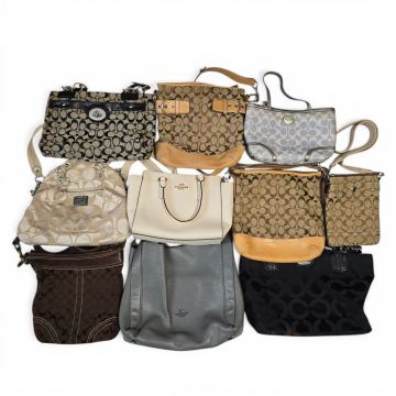 1円 バッグ まとめ売り COACH コーチ シグネチャー ターンロック ショルダー トート 鞄 ブランド ジャンク 大量 セット 山 B～BC 11