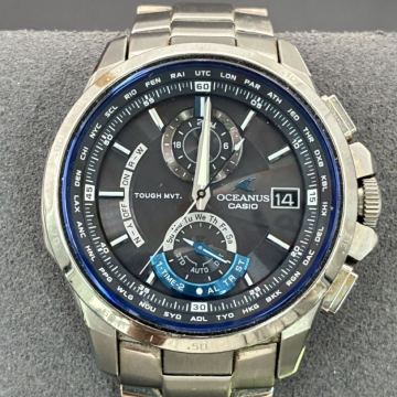 1円スタート CASIO カシオ オシアナス OCW-T1000 電波ソーラー チタン メンズ腕時計 ベルト破損あり 現状品 UI0314く