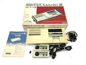 0256 埼 【1円スタート】 SEGA MARKⅢ セガマークⅢ 本体 コントローラー SS-60 元箱付き コンピュータテレビゲーム機 レトロ 現状