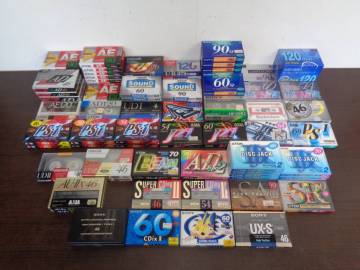 格安スタート！★未開封・未使用 まとめ売り【カセットテープ ハイポジ／ノーマル 全87本】SONY TDK AXIA maxell etc★現状品 セット