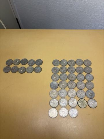 記念硬貨 100円 銀貨 鳳凰 まとめ売り 43枚 アンティーク 昭和32年 昭和33年 硬貨