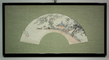 王秋岑 1964年作 寒山寺 額装 真作 中国 絵画