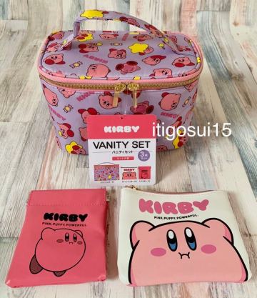 ★【未使用】星のカービィ★バニティセット バニティポーチ&ティッシュポーチ&バネポーチ コスメボックス ティッシュケース 小物入れ kirby