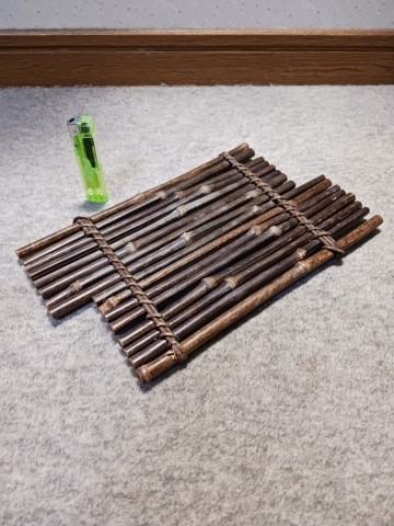 【久】古竹 茶敷 敷板 花臺 飾り臺 盆栽臺 経年変化の美 侘び茶 茶道具 裏千家 茶人 舊蔵品 煎茶道具 竹製 華道具 検) 千利休