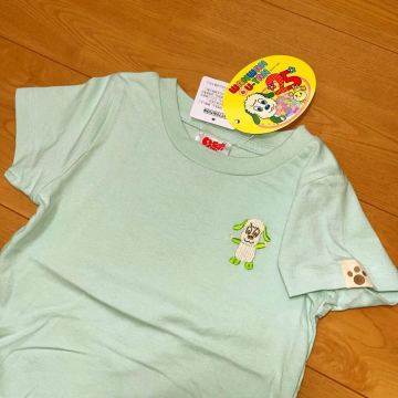 新品 いないいないばぁっ! ワンワン 刺繍 半袖 Tシャツ サイズ 90㎝ 緑色