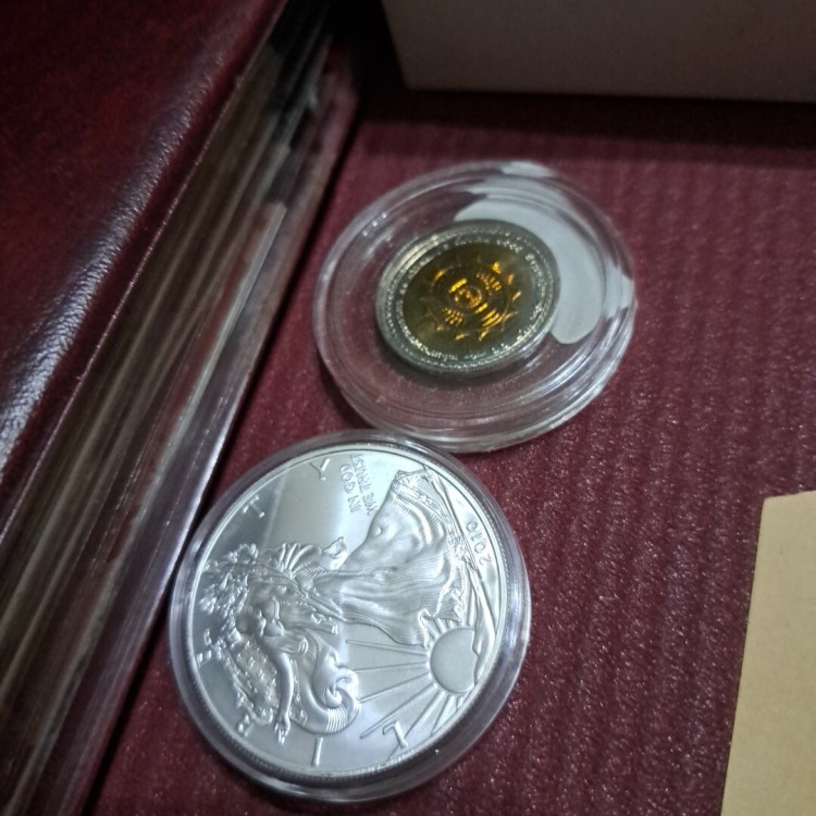 御成婚記念切手コインセット、新10円金貨他