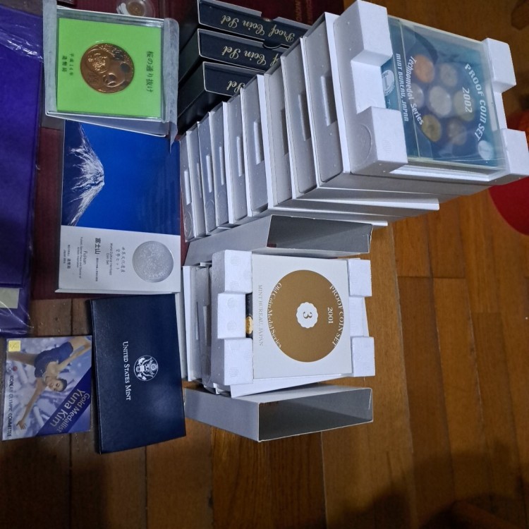 御成婚記念切手コインセット、新10円金貨他