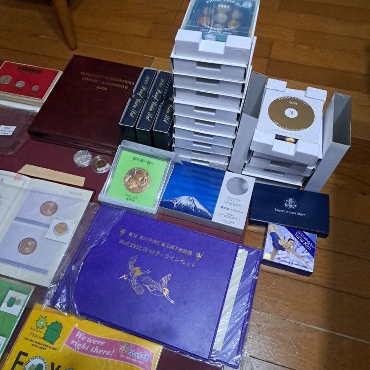 御成婚記念切手コインセット、新10円金貨他