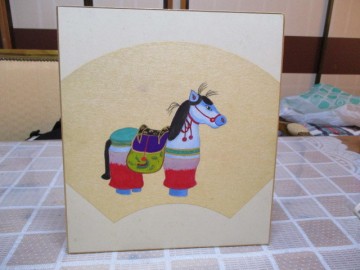 ★色紙★肉筆★干支★午・うま・馬★詳細不明・・★インテリア★アンティーク★絵画★美術★