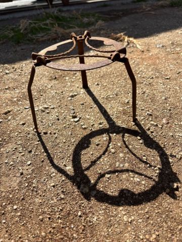 古い五徳　火鉢　囲炉裏　千鳥文　五徳　古民具　古道具　茶道具　昭和レトロ　薬缶　湯沸かし　アンティーク　