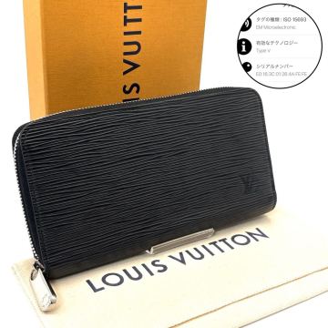 現行◆新品未使用◆LOUIS VUITTON ルイヴィトン ジッピーウォレット エピ 長財布 ロングウォレット ノワール ブラック シルバー メンズ