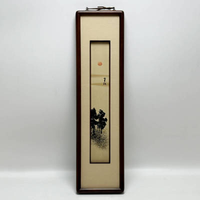 【真作】■ 大本教 出口王仁三郎 ■ 肉筆 短冊 額装 250303005