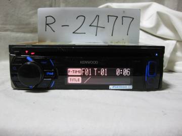 R-2477　KENWOOD　ケンウッド　U565　MP3　フロント USB AUX　1Dサイズ　CDデッキ　故障品