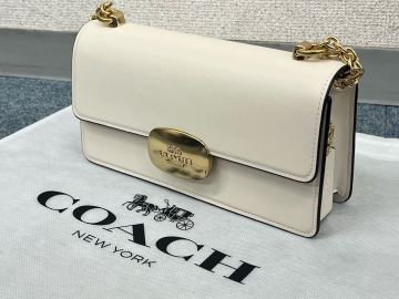 1円スタート★未使用品★コーチ coach エライザ バック クロスボディ フラップ ショルダーバッグ ハンドバッグ チェーン K2311/CP008
