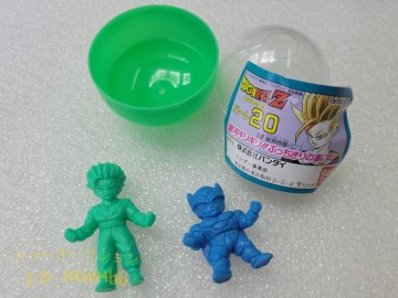 レア ドラゴンボール 消しゴム パート20 緑色 超孫悟飯 B 青色 セル Jr ガチャポン カプセル ドラ消し 旧バンダイ 昭和 レトロ 鳥山明