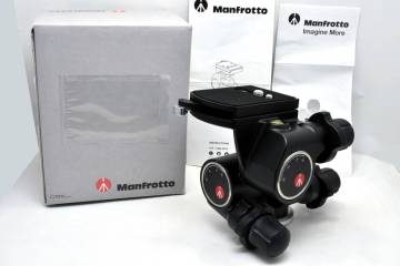 美品！ マンフロット ギア付きジュニア雲台　Manfrotto 410　元箱付き！　一眼レフ 中判カメラ　望遠レンズ ★★