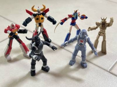 スーパーロボ まとめ売り 闘将ダイモス ガイキング ライディーン ジャイアントロボ ジャイアントロボGR2 カプセルトイ ミニチュア