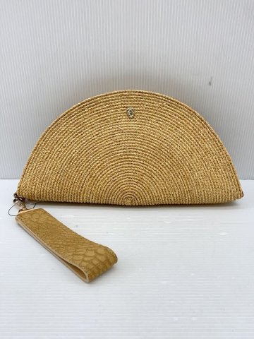 Helen Kaminski◆クラッチバッグ/ラフィア/BEG