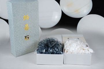 D-231■未使用品　碁石　日向特製　本蛤　那智黒石　28号　